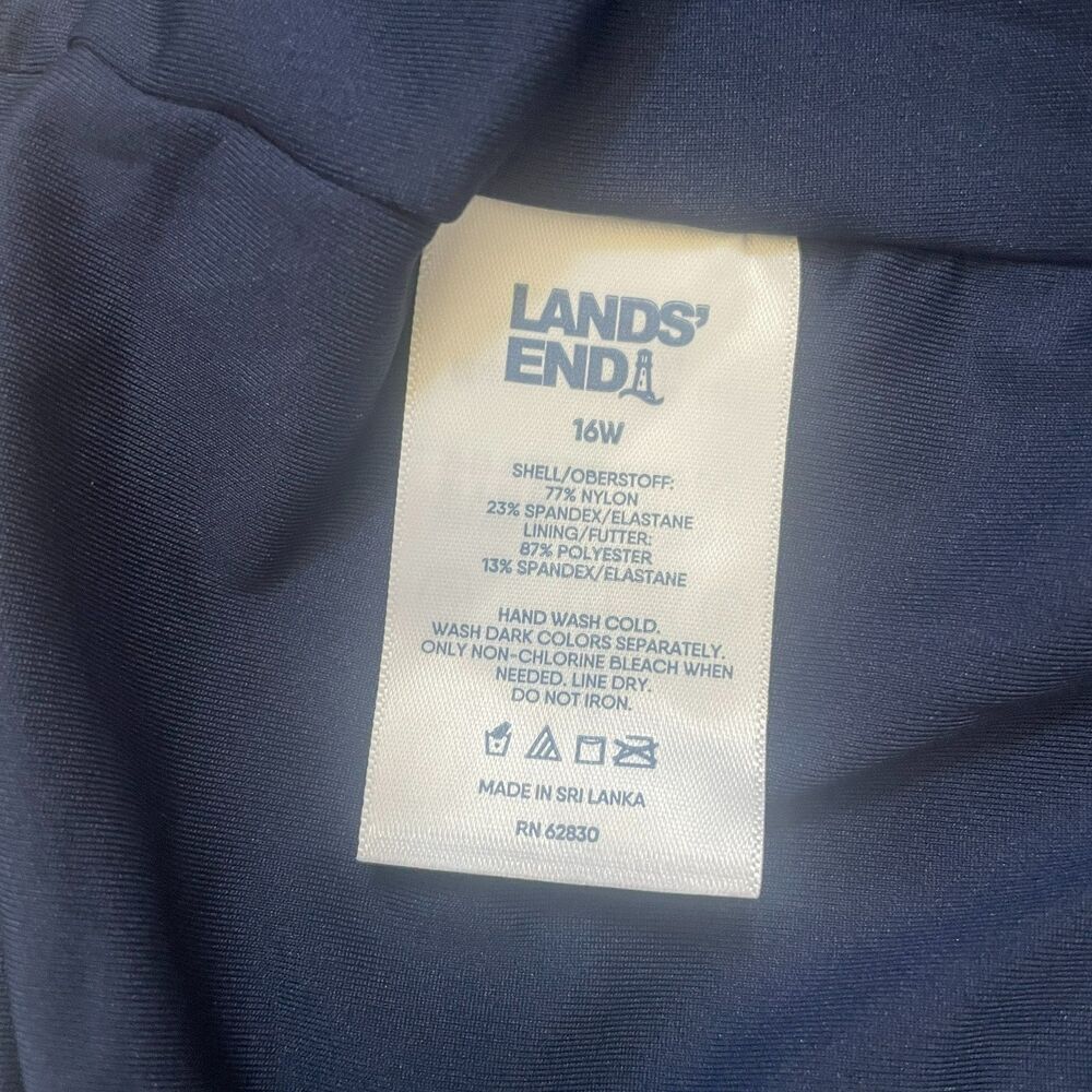 NWT Lands End Womens Blue High Rise Tummy Control SWIM BOTTOM Bikini Size 16W - Picture 5 of 5